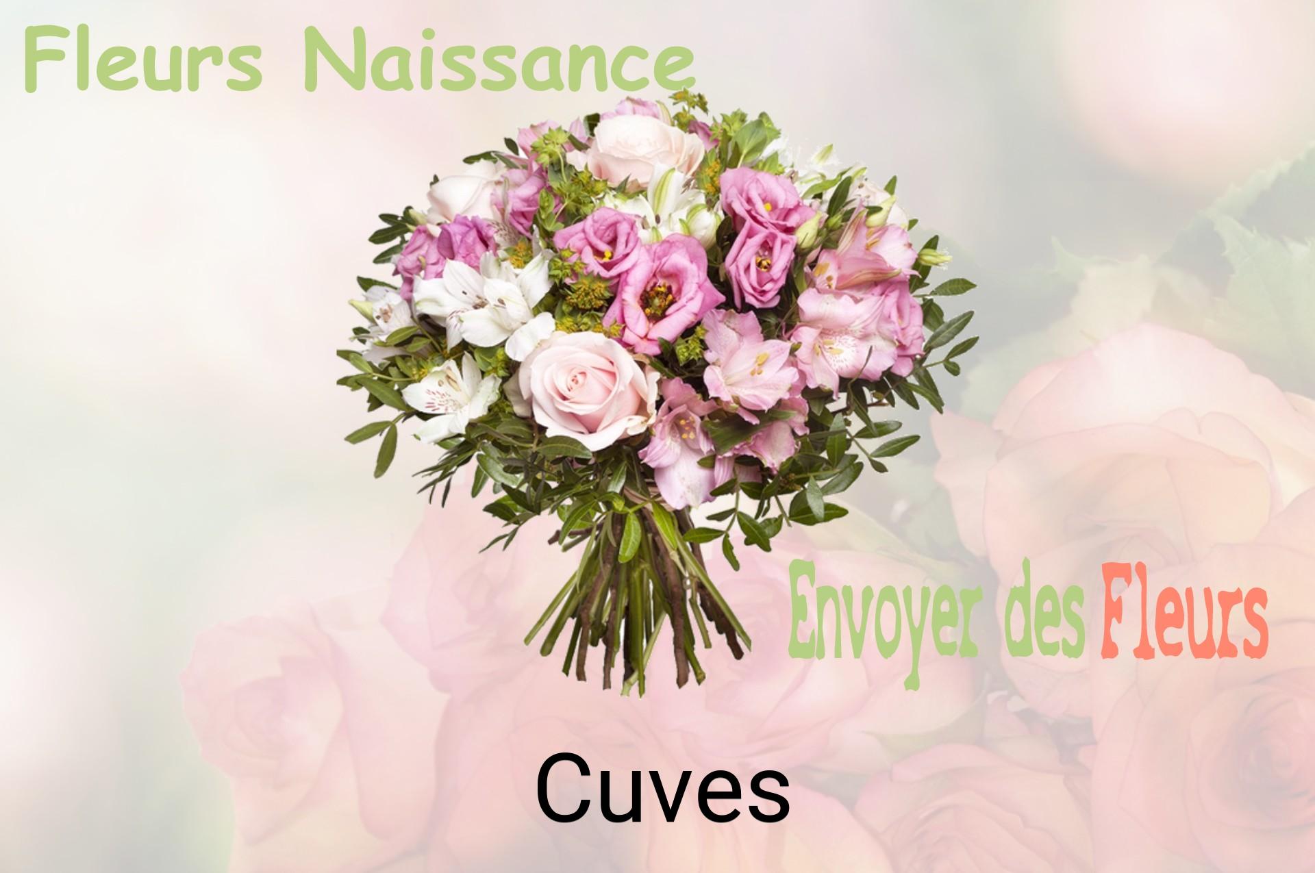 Bouquet de fleurs de naissance livré à Cuves